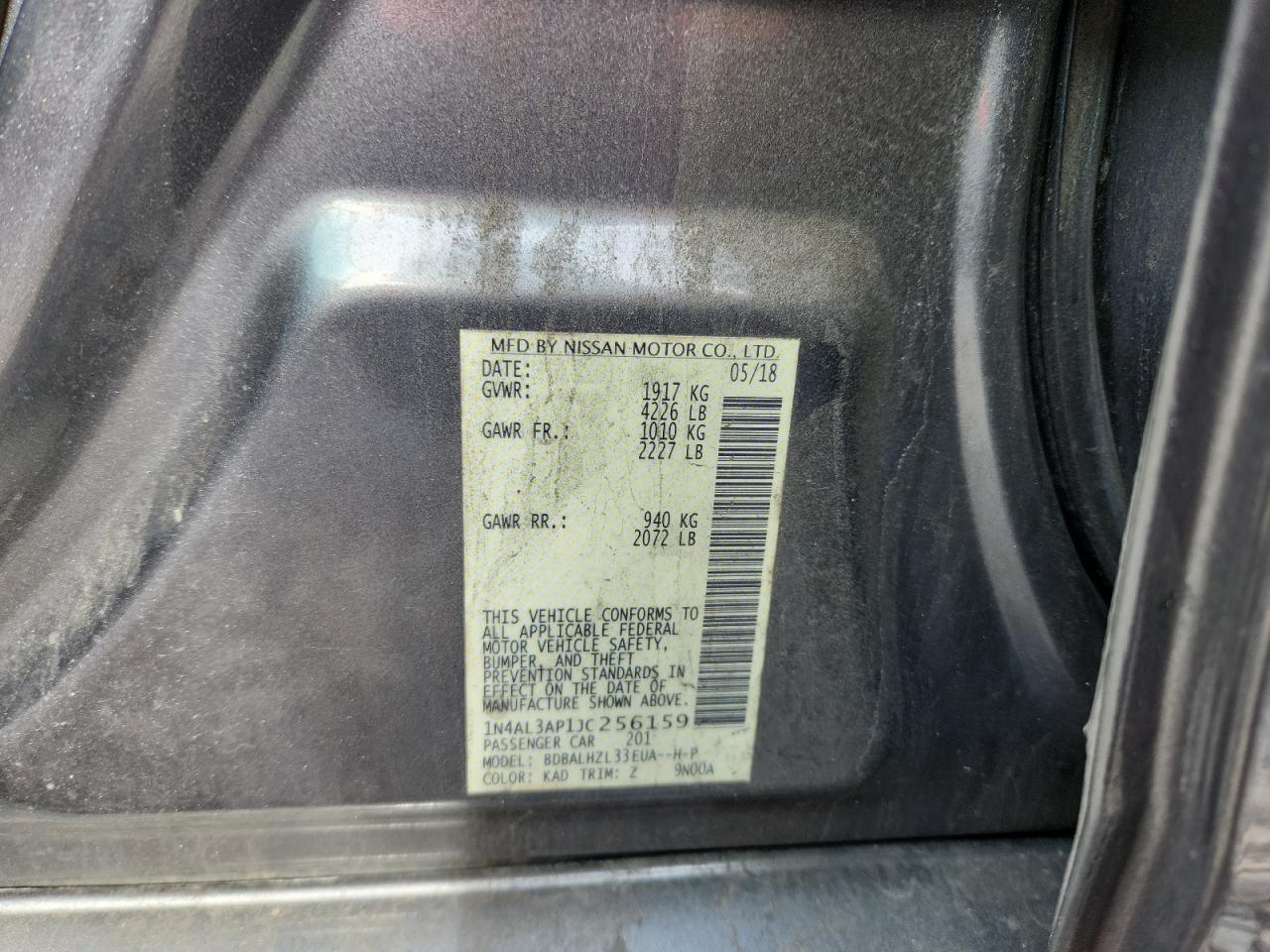 2018 NISSAN ALTIMA 2.5 photo 25