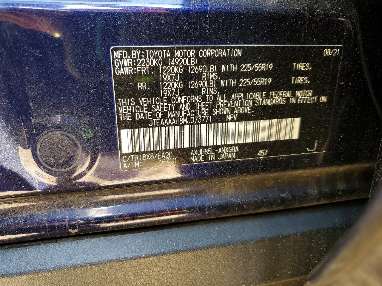 2021 TOYOTA VENZA LE photo 37
