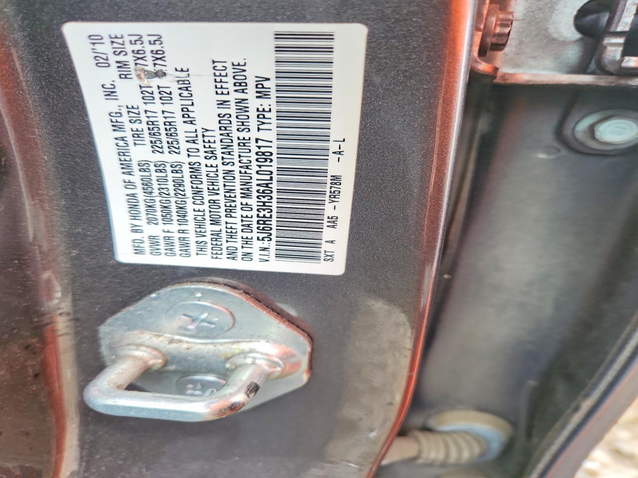 2010 HONDA CR-V LX photo 13