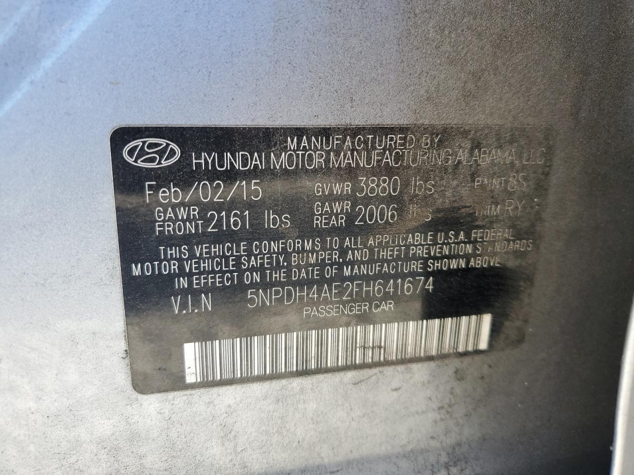 2015 HYUNDAI ELANTRA SE photo 23