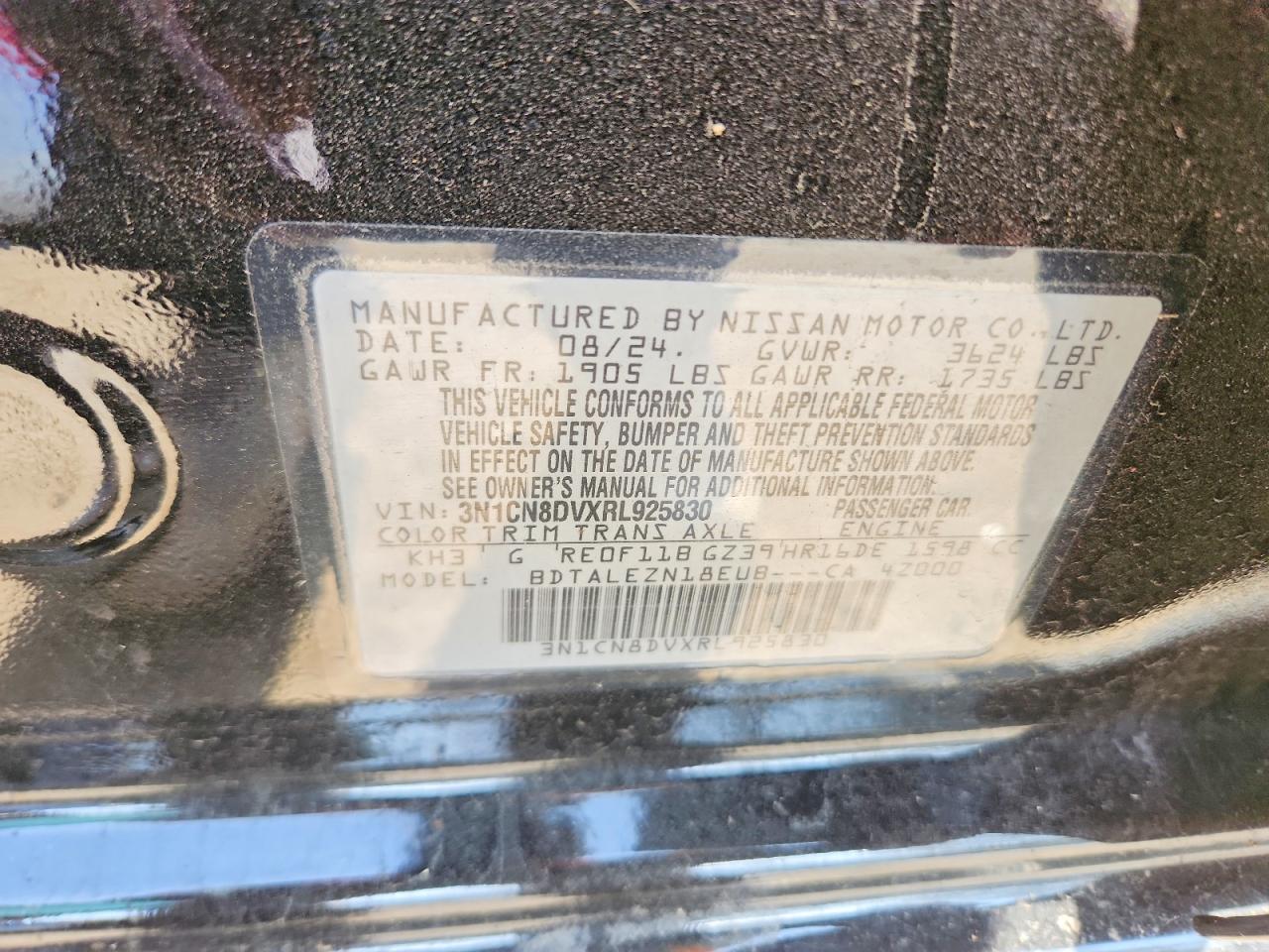 2024 NISSAN VERSA S photo 23