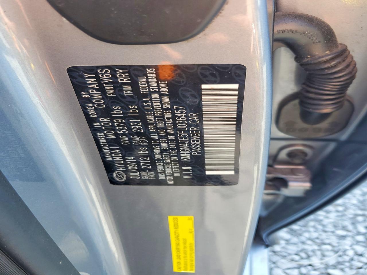 2015 HYUNDAI GENESIS 3.8L photo 12
