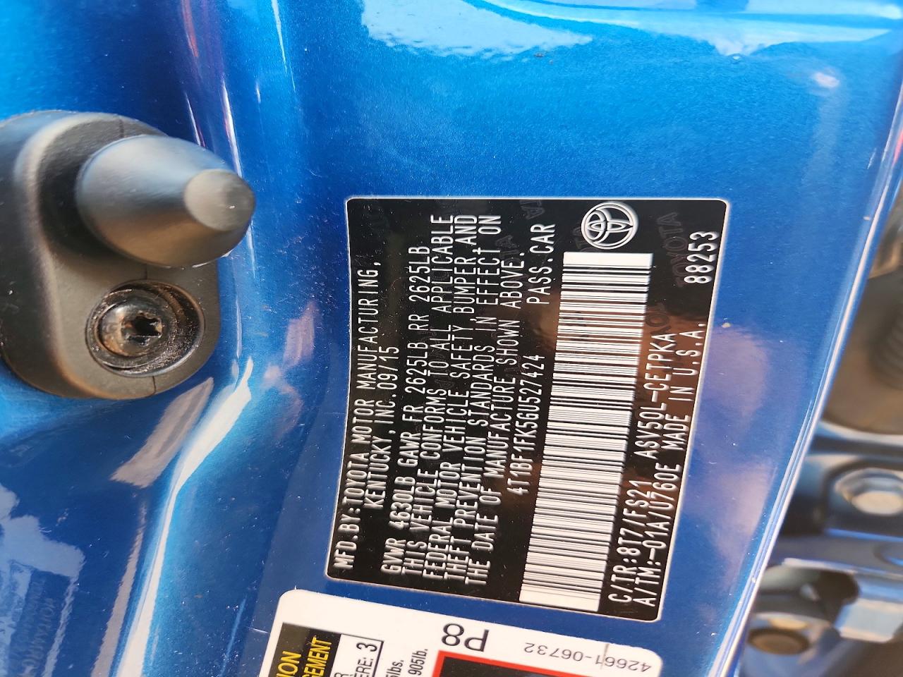 2016 TOYOTA CAMRY LE photo 12