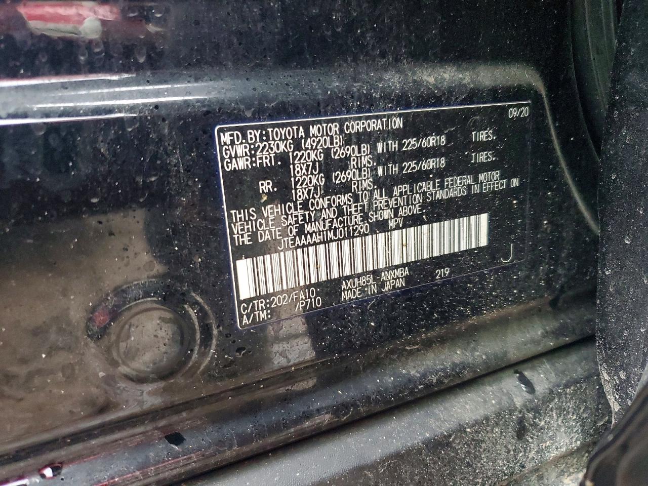2021 TOYOTA VENZA LE photo 13