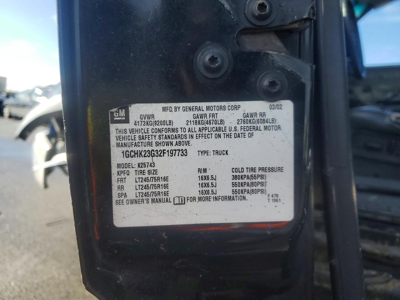 2002 CHEVROLET SILVERADO K2500 HEAVY DUTY photo 13