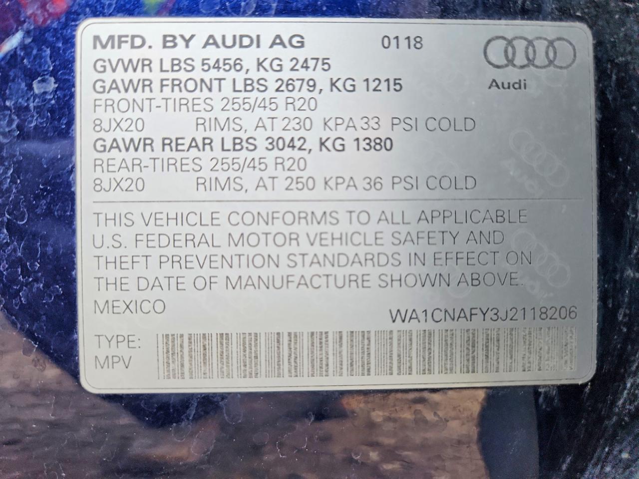 2018 AUDI Q5 PRESTIGE photo 40