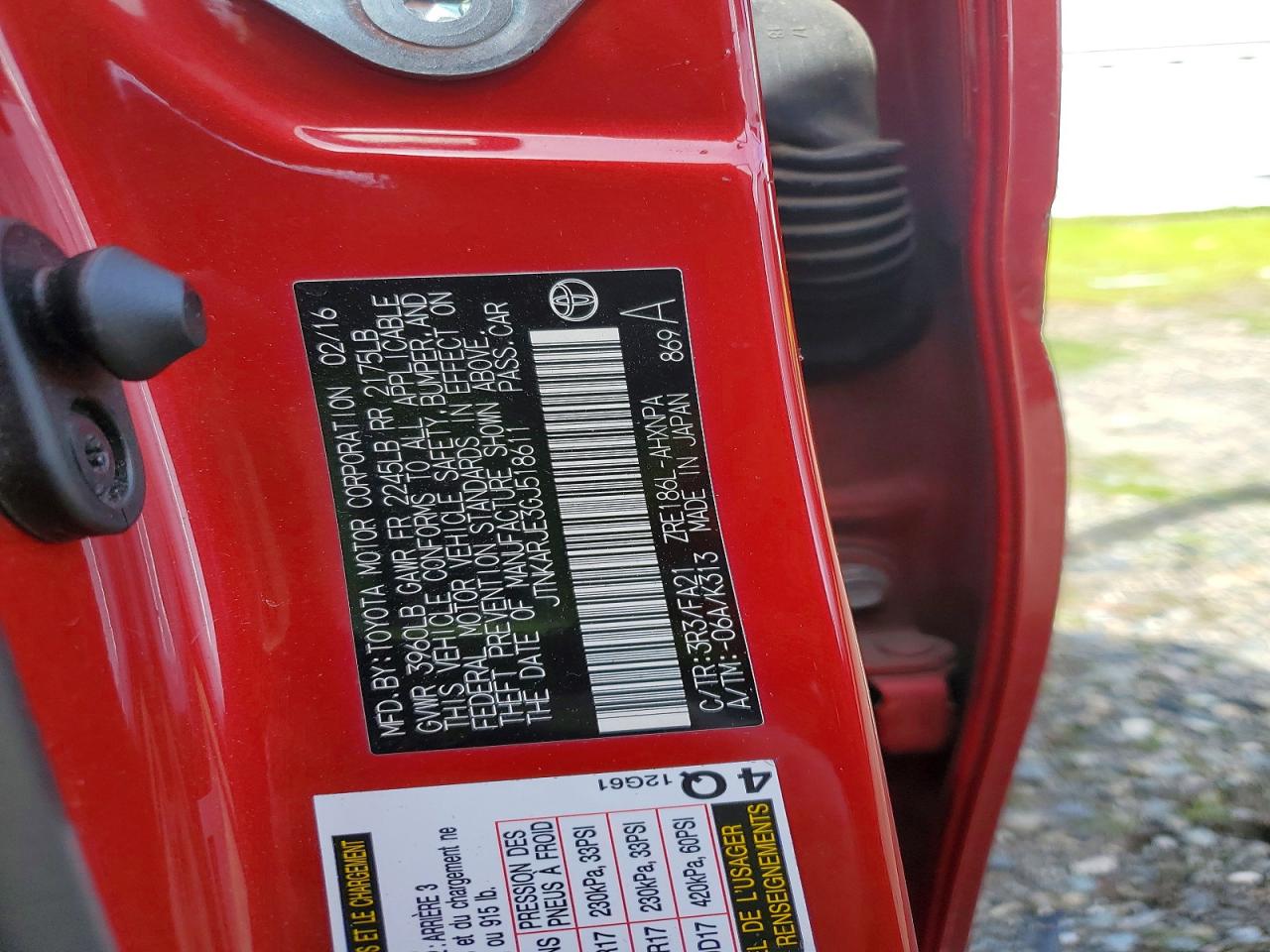 2016 TOYOTA SCION photo 12