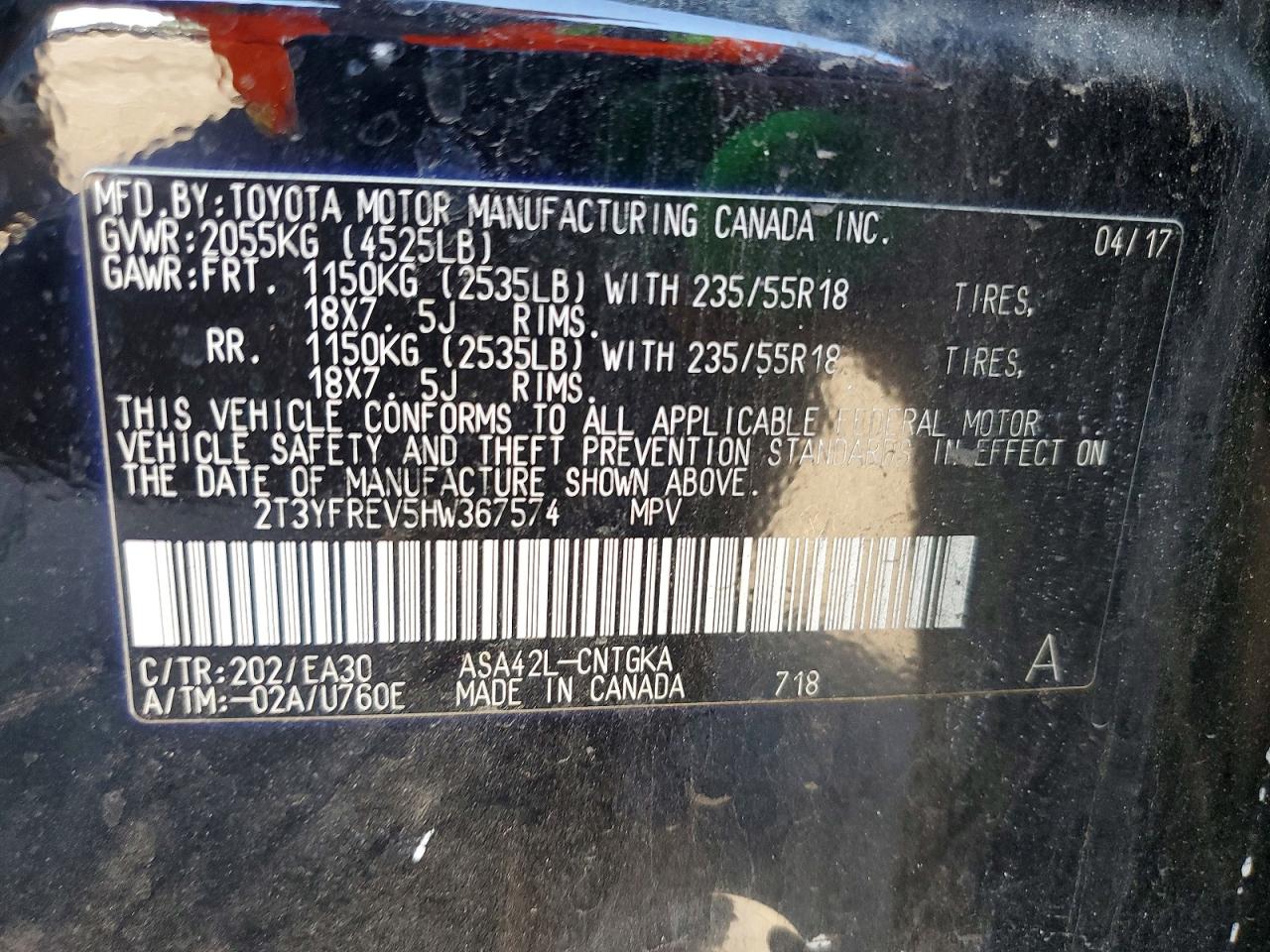 2017 TOYOTA RAV4 LIMITED photo 25