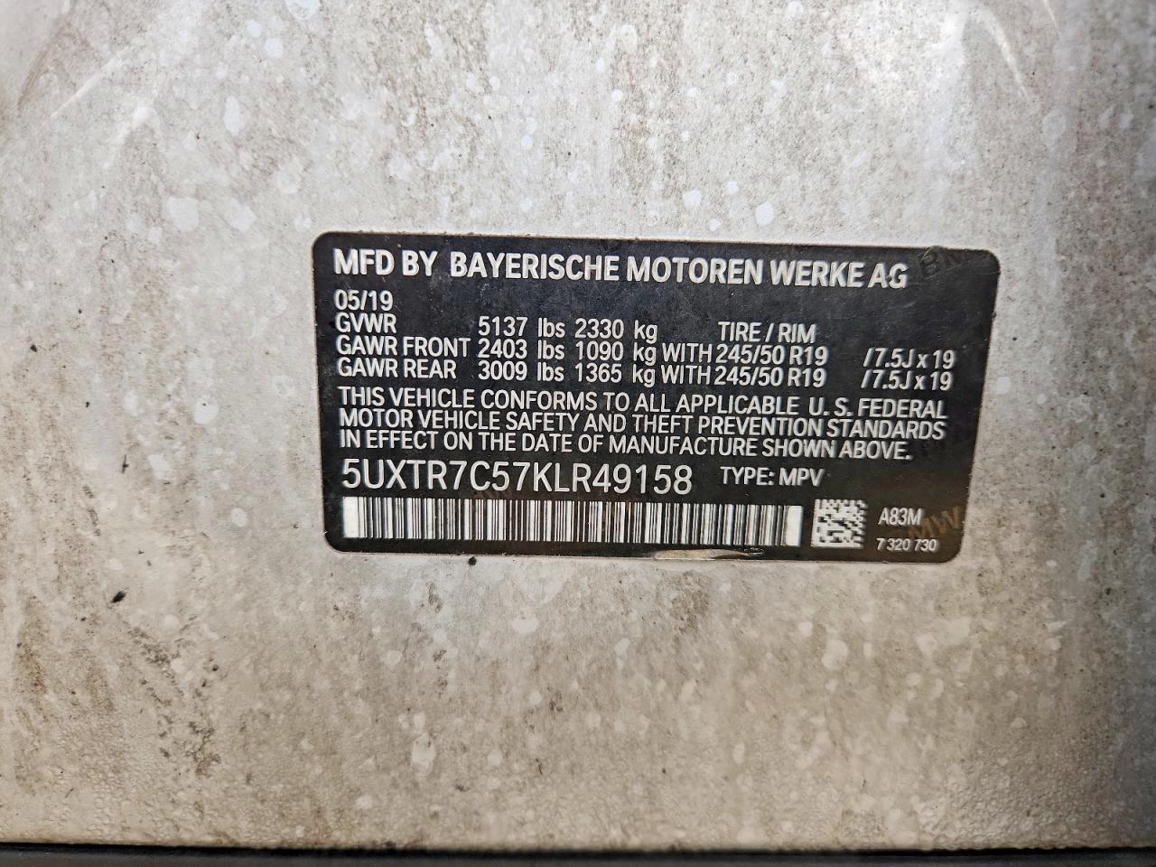 2019 BMW X3 SDRIVE30I photo 37