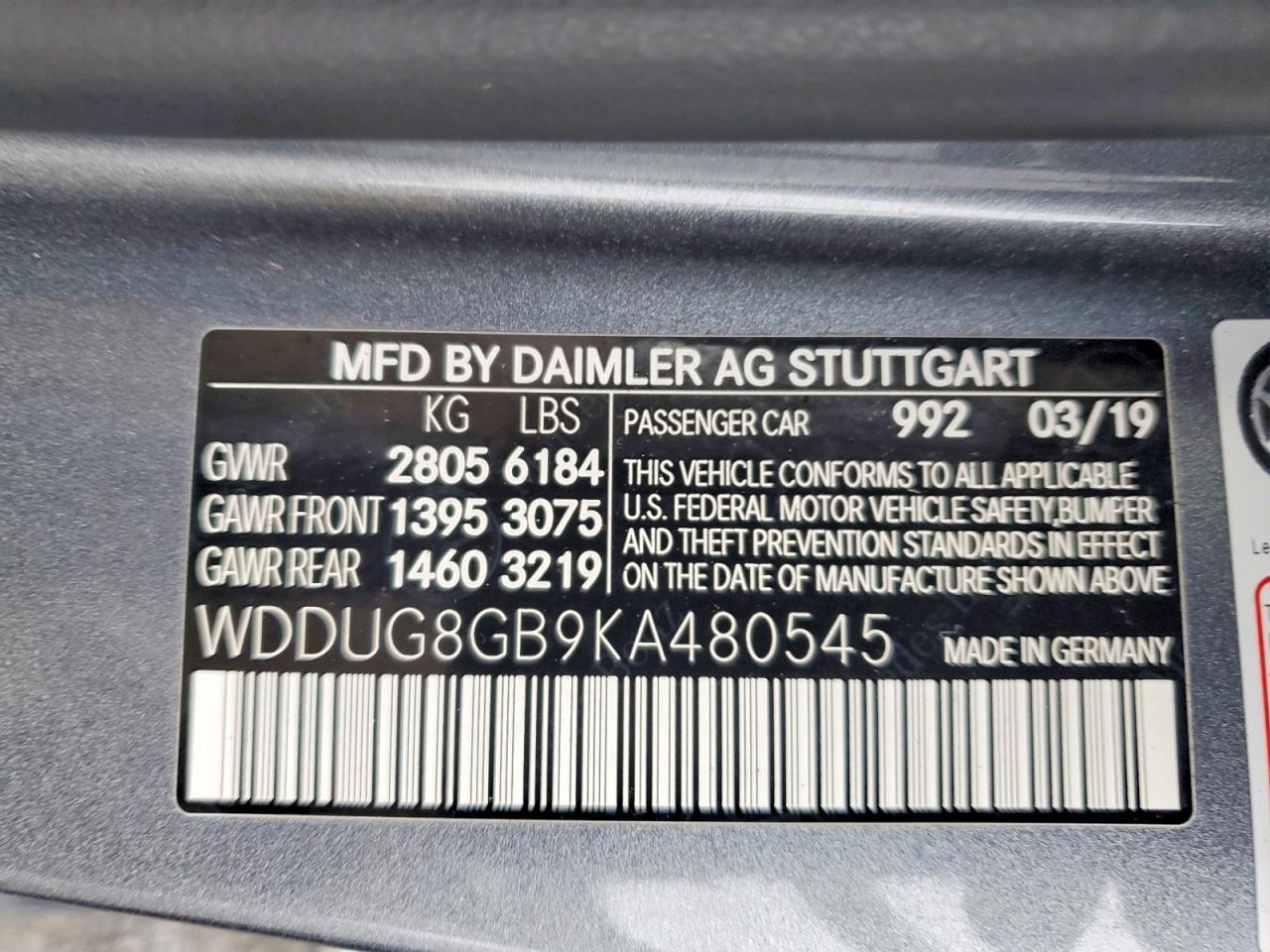 2019 MERCEDES-BENZ S 560 4MATIC photo 12