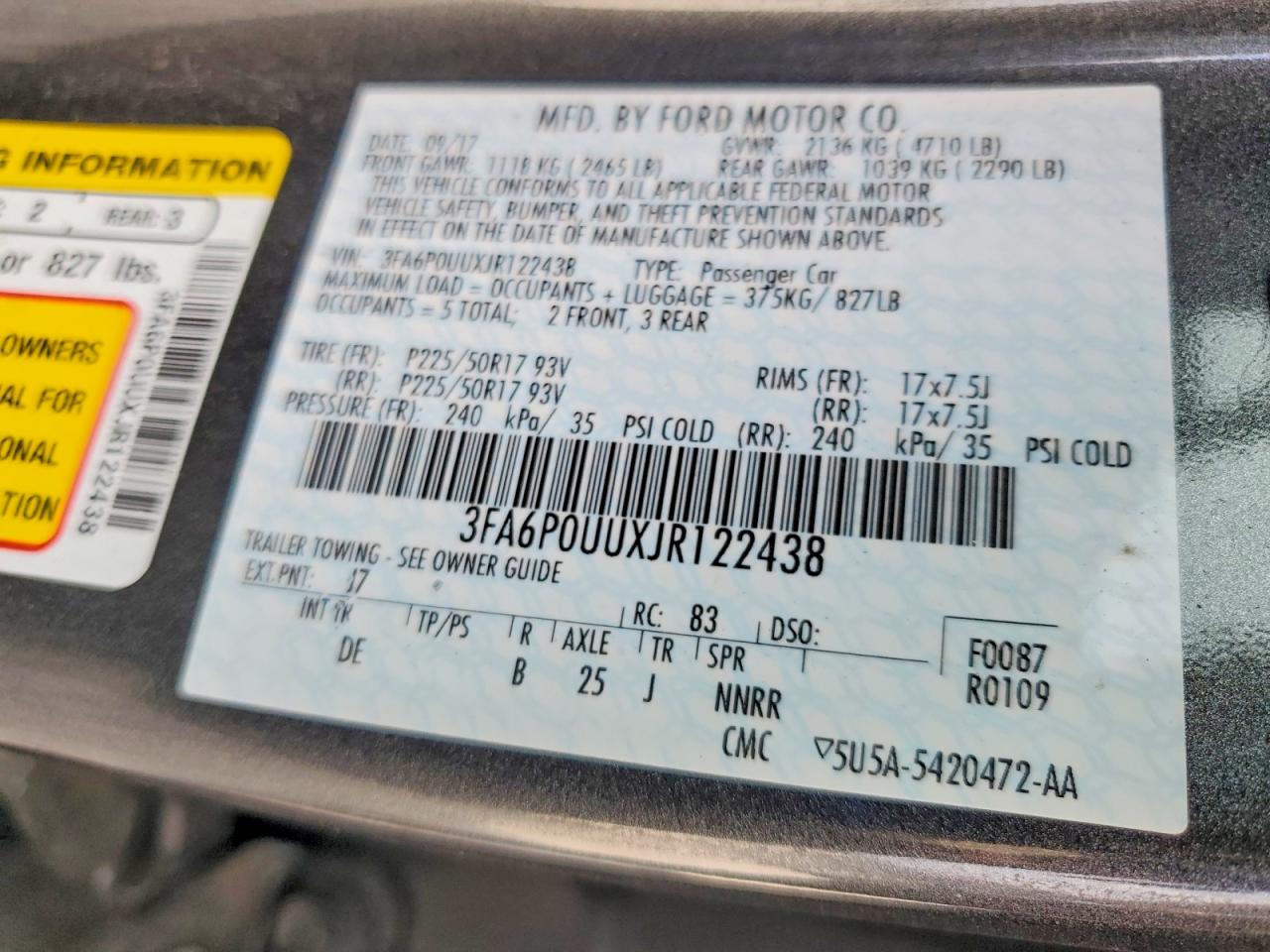 2018 FORD FUSION S HYBRID photo 23