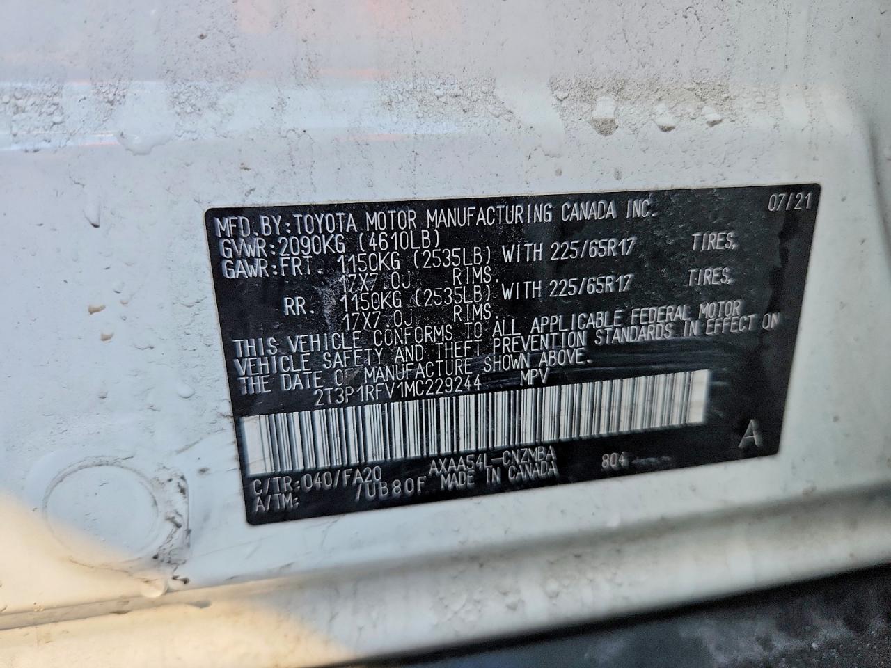 2021 TOYOTA RAV4 XLE photo 13