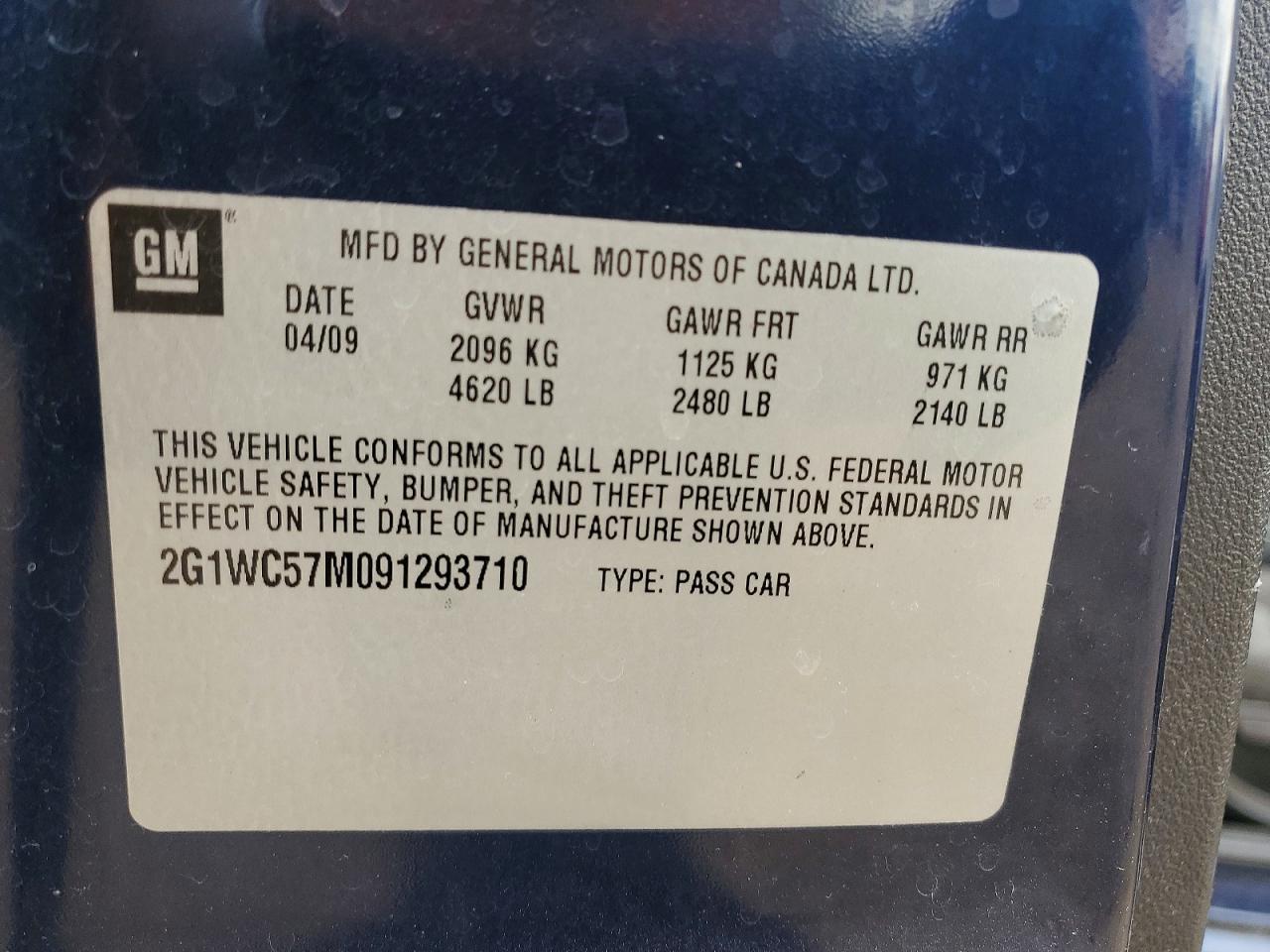 2009 CHEVROLET IMPALA 2LT photo 12
