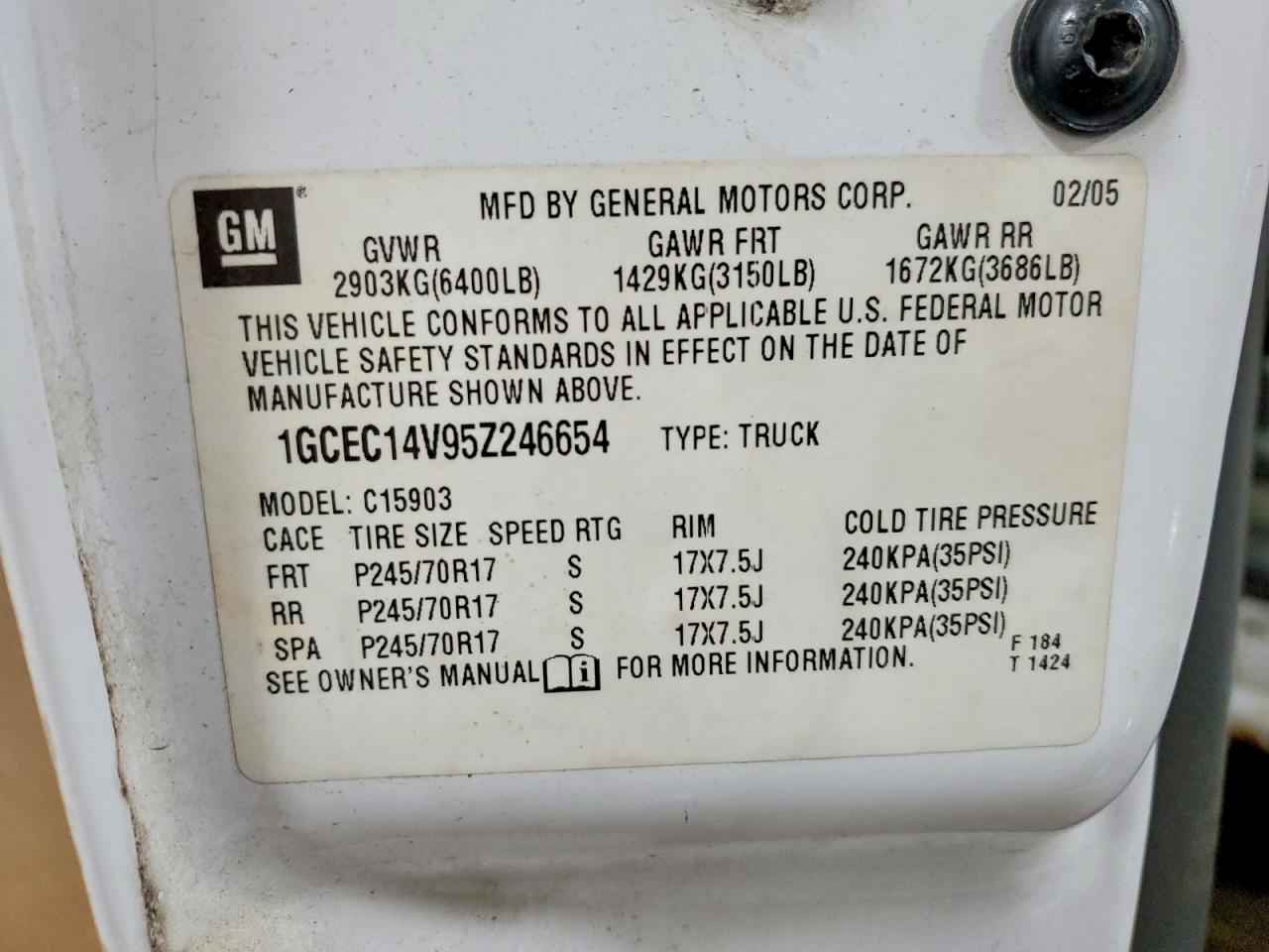 2005 CHEVROLET SILVERADO C1500 photo 23