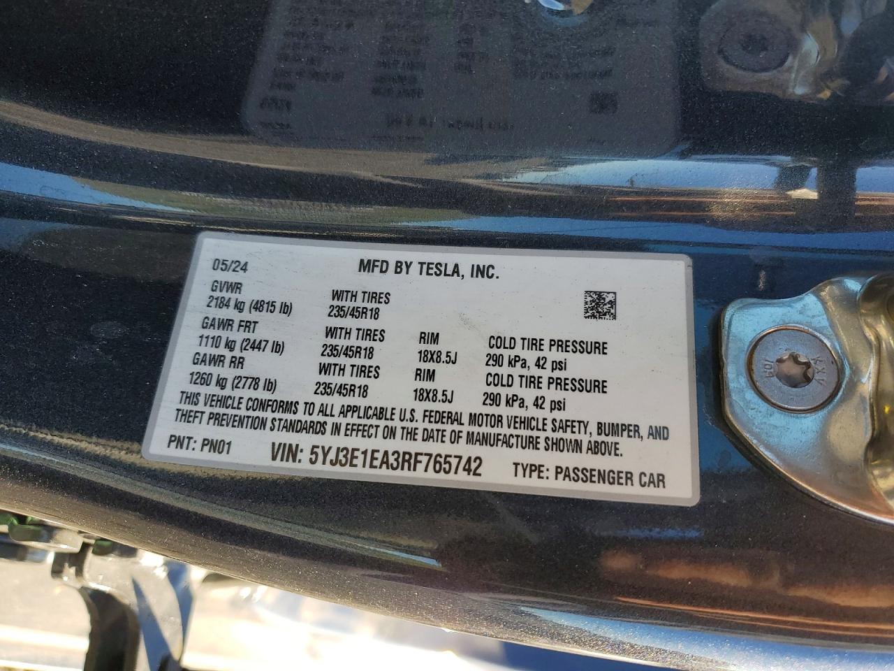 2024 TESLA MODEL 3 photo 37