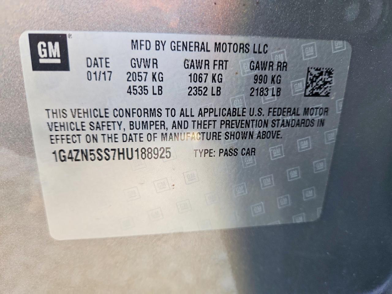 2017 BUICK LACROSSE PREFERRED photo 12