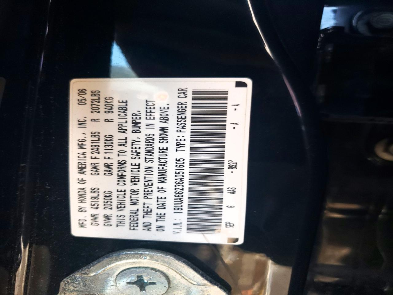 2006 ACURA 3.2TL photo 34