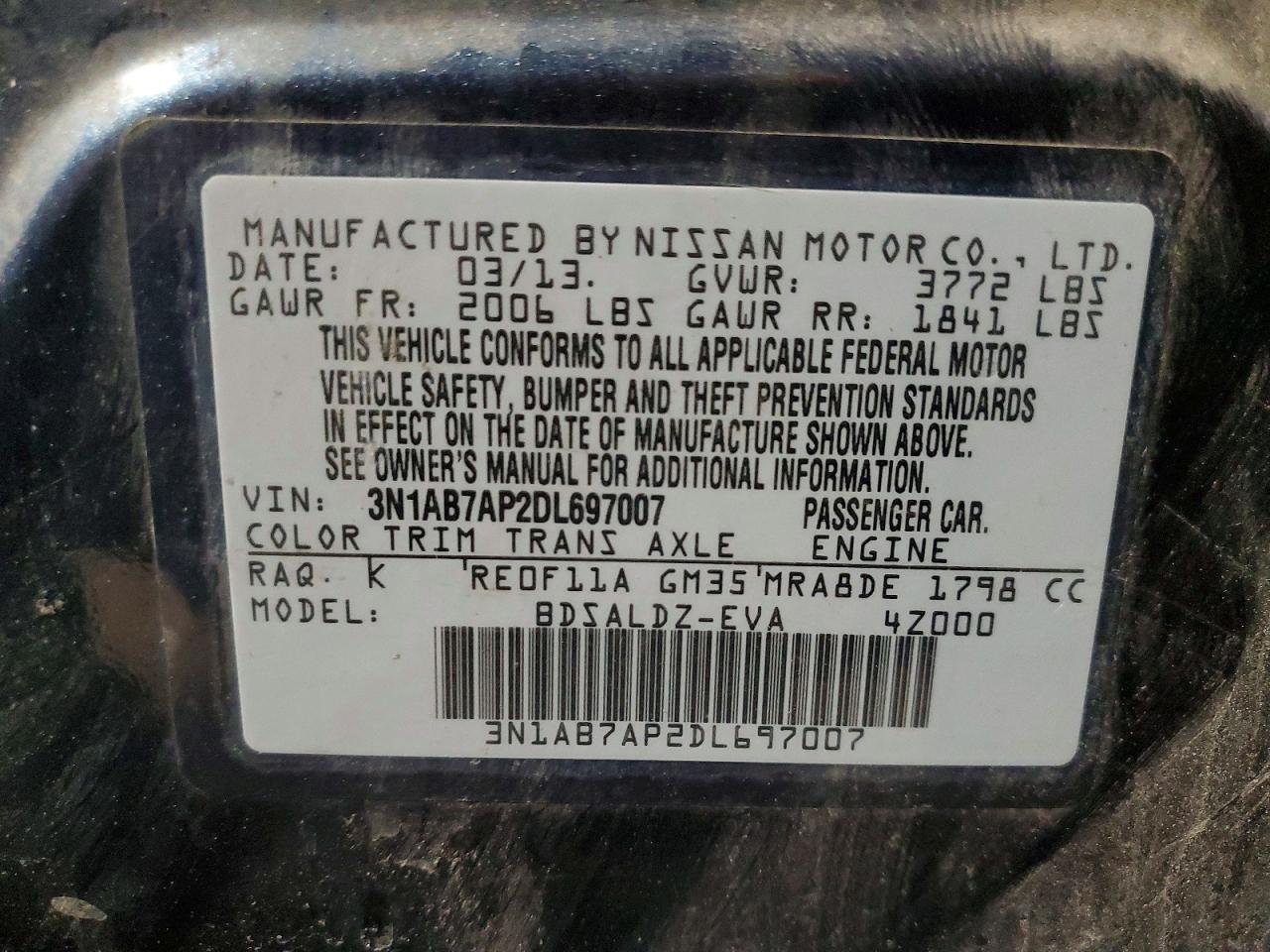 2013 NISSAN SENTRA S photo 34