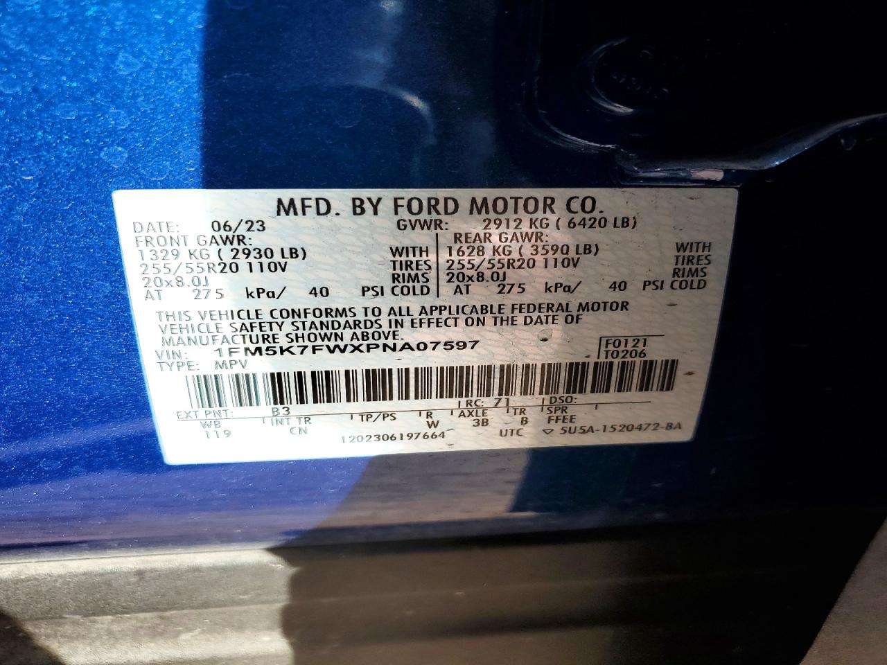 2023 FORD EXPLORER LIMITED photo 27