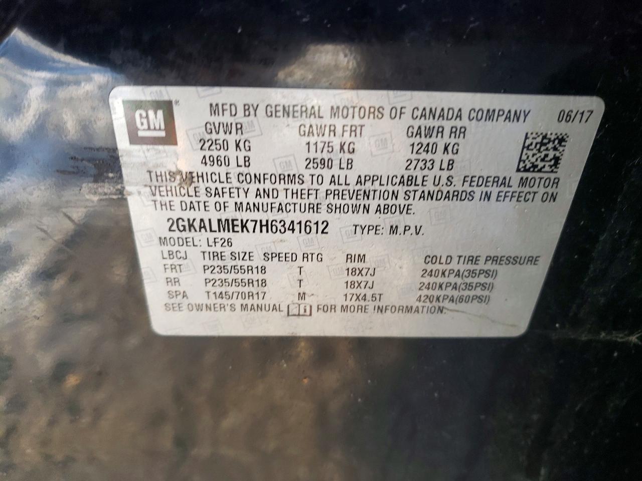 2017 GMC TERRAIN SLE photo 40
