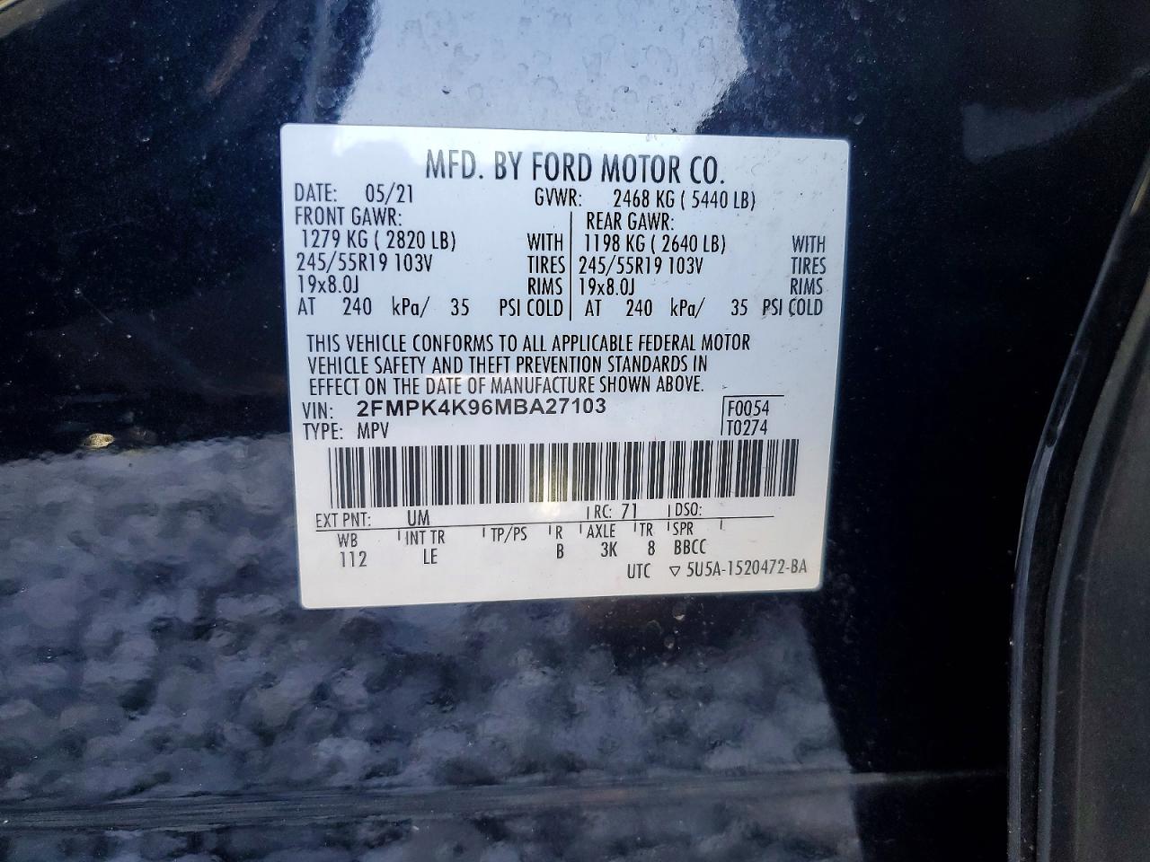 2021 FORD EDGE TITANIUM photo 13
