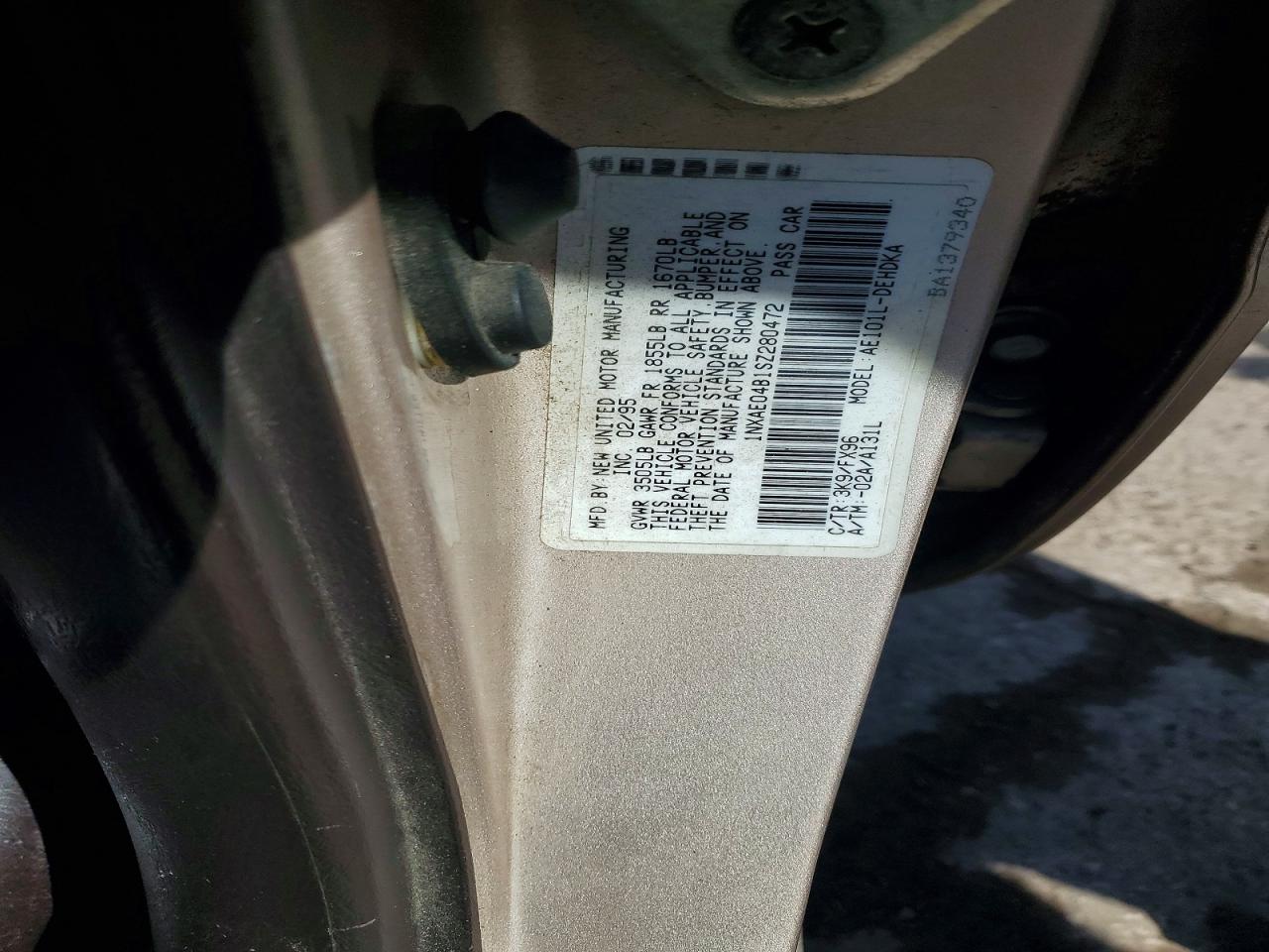 1995 TOYOTA COROLLA photo 12