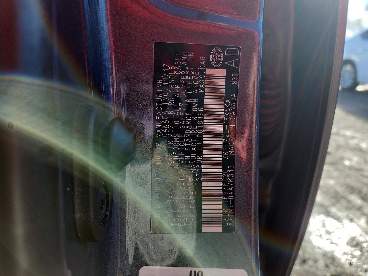 2018 TOYOTA COROLLA SE photo 34