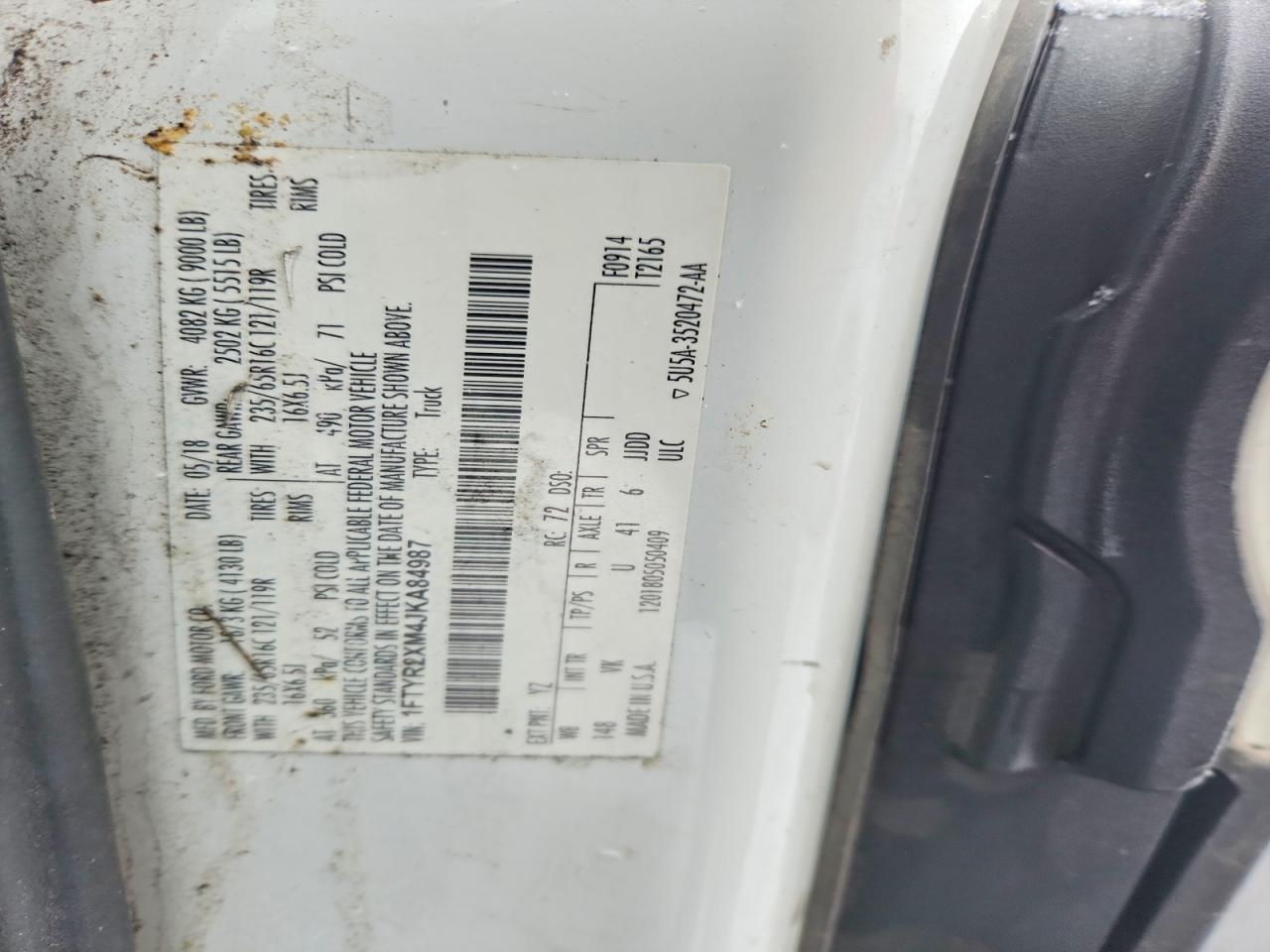 2018 FORD TRANSIT T-250 photo 25