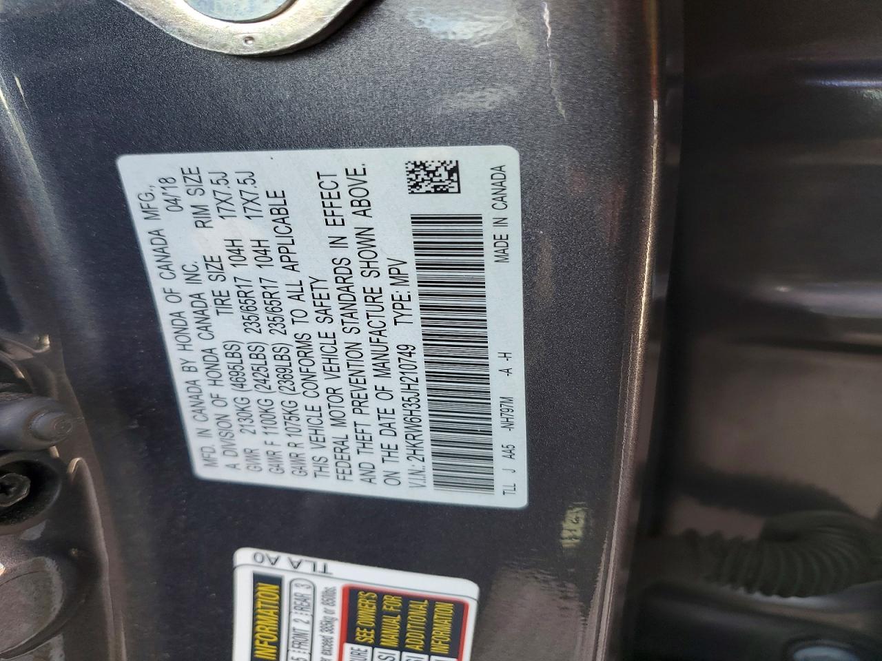 2018 HONDA CR-V LX photo 27