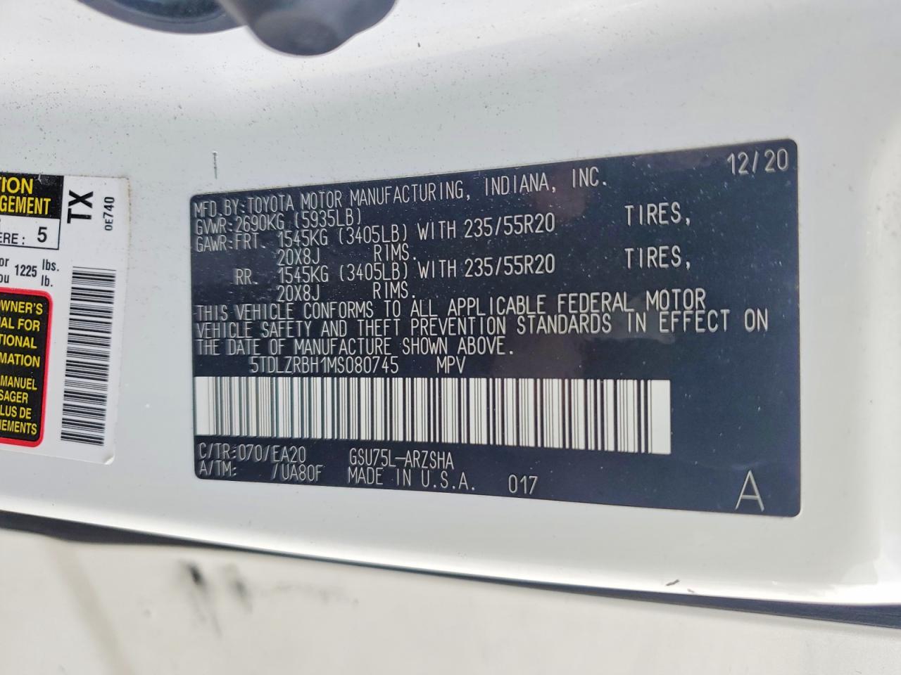 2021 TOYOTA HIGHLANDER XSE photo 13