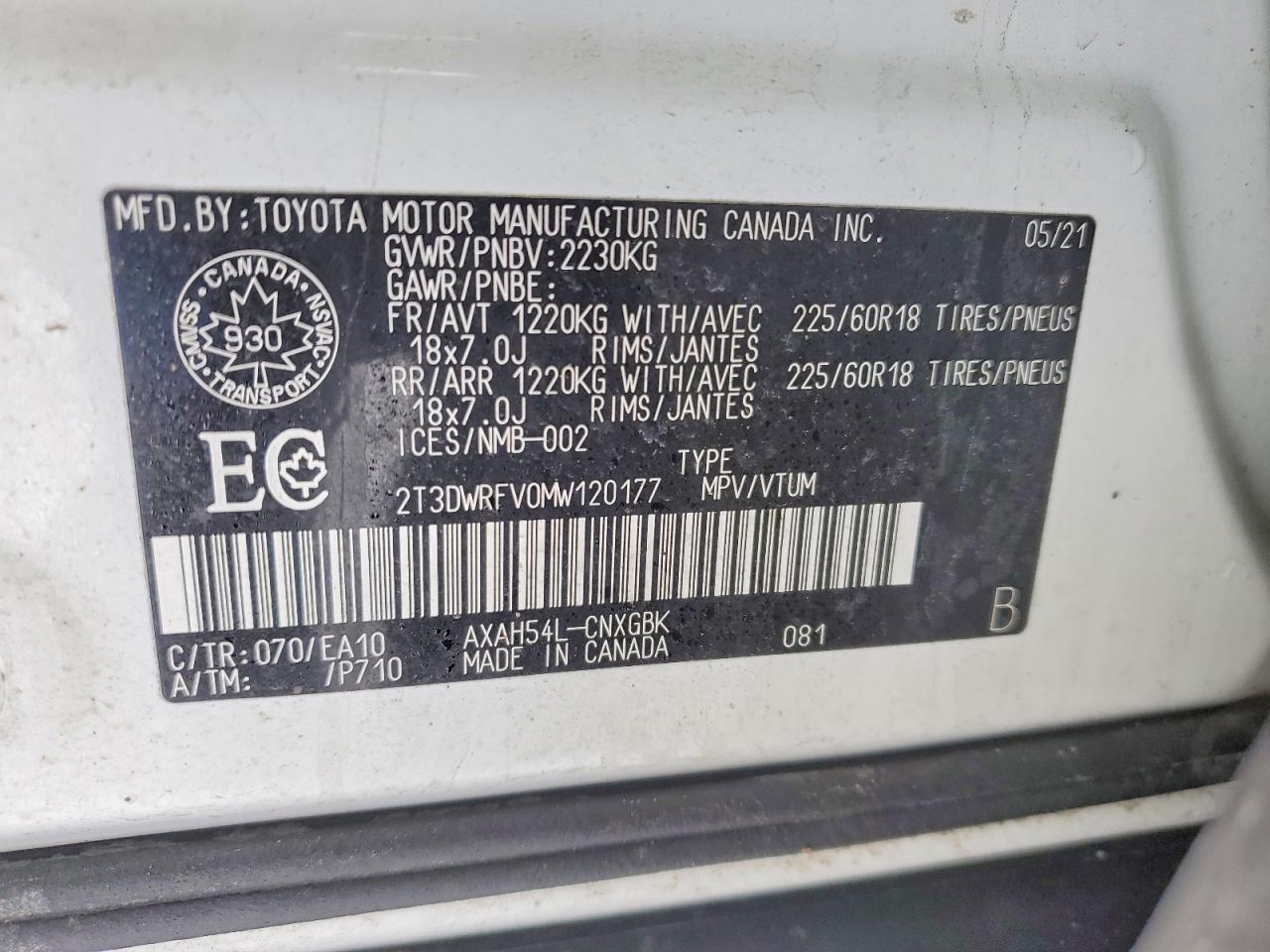 2021 TOYOTA RAV4 LIMITED photo 13