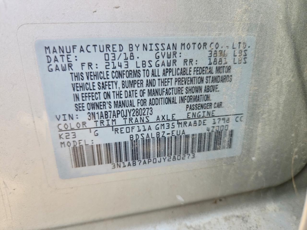 2018 NISSAN SENTRA S photo 25