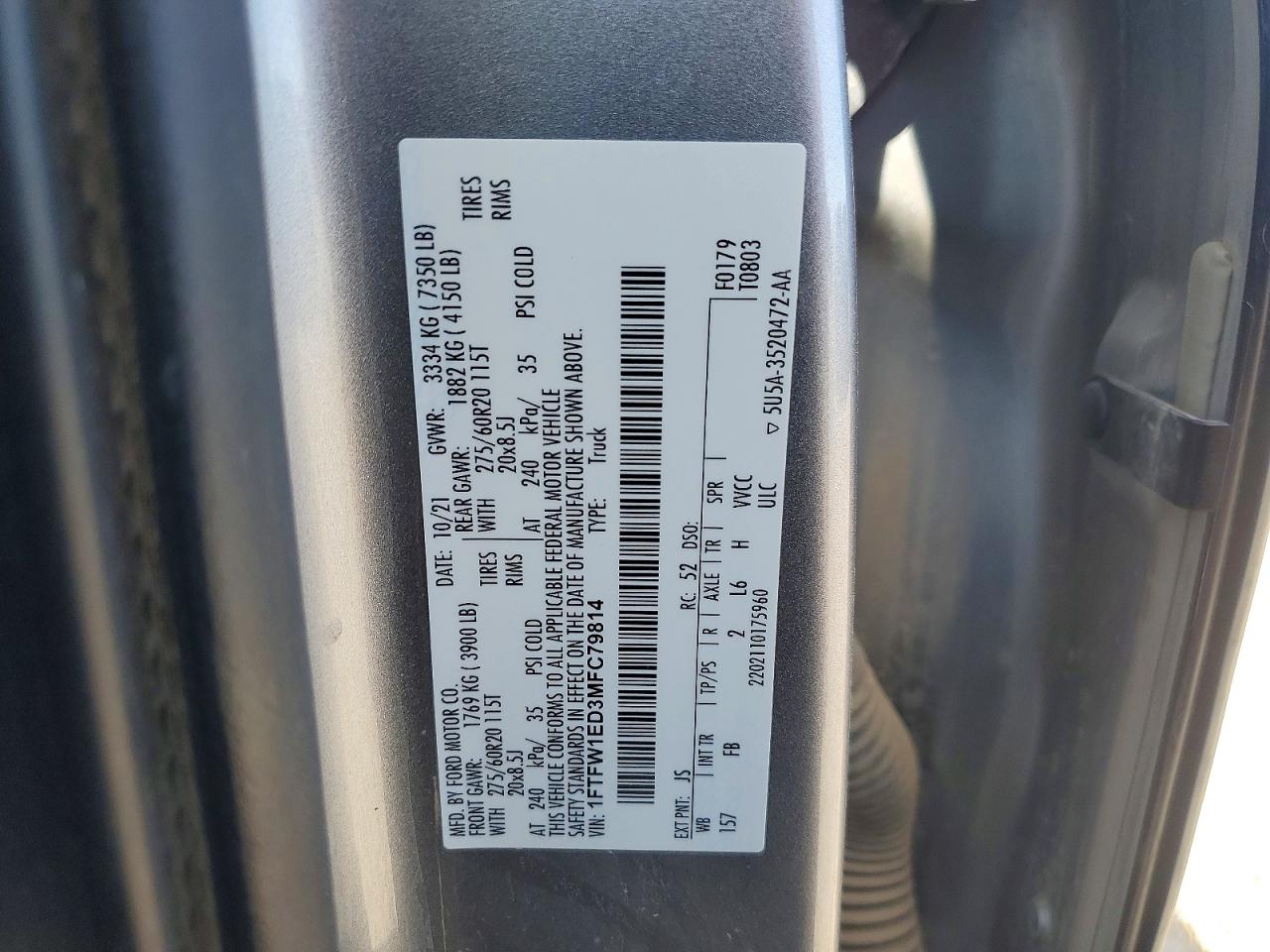 2021 FORD F150 SUPERCREW photo 23
