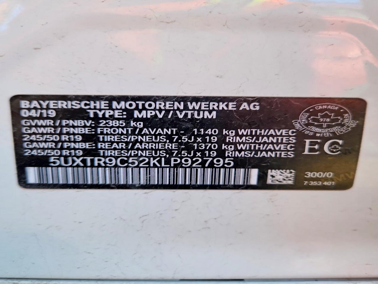 2019 BMW X3 XDRIVE30I photo 25