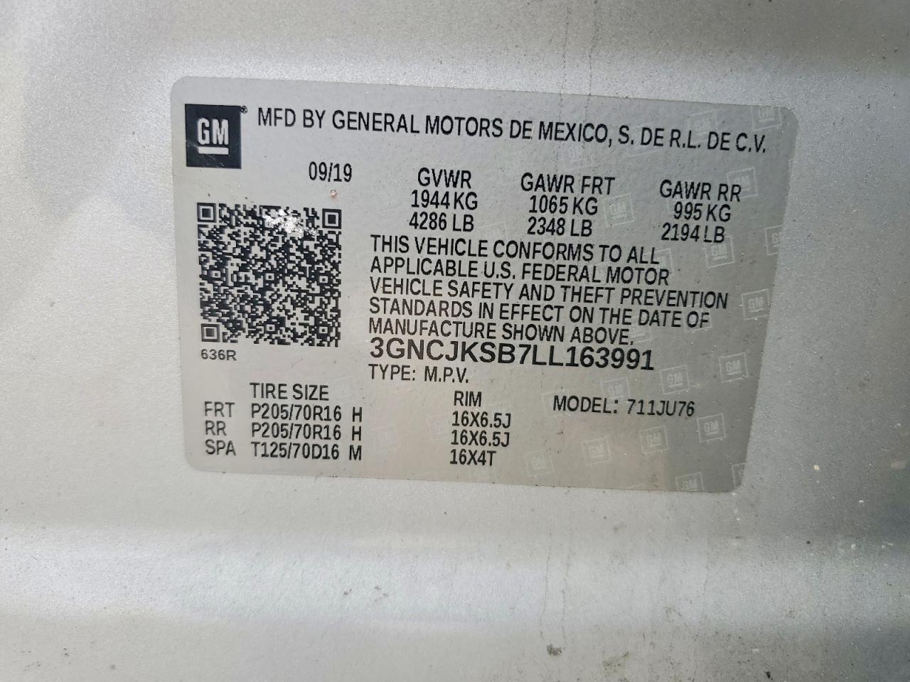 2020 CHEVROLET TRAX LS photo 14