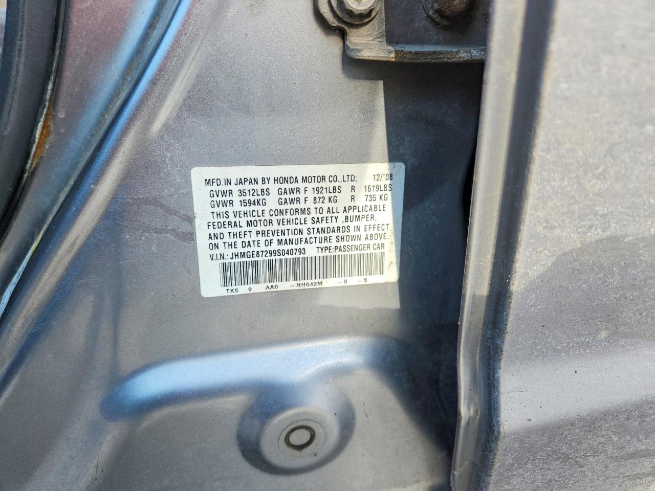 2009 HONDA FIT photo 12