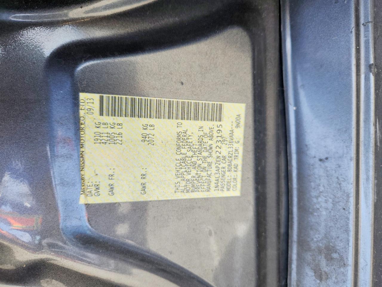2014 NISSAN ALTIMA 2.5 photo 34