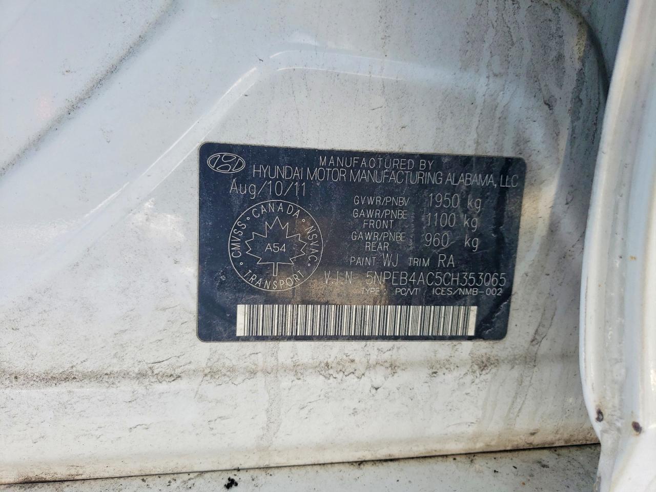 2012 HYUNDAI SONATA GLS photo 23