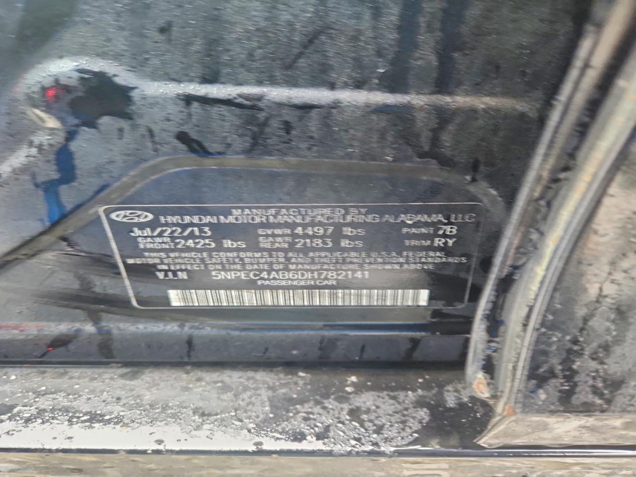 2013 HYUNDAI SONATA LIMITED 2.0T photo 13