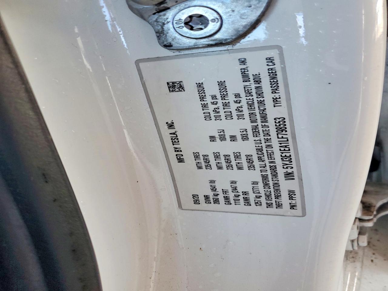 2020 TESLA MODEL 3 photo 23