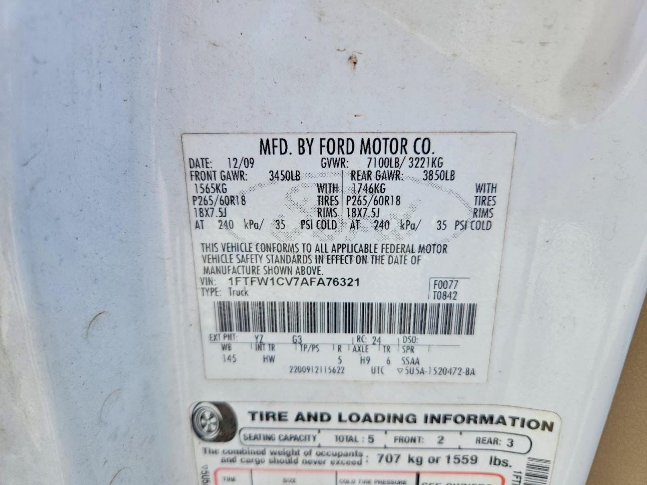 2010 FORD F150 SUPERCREW photo 34
