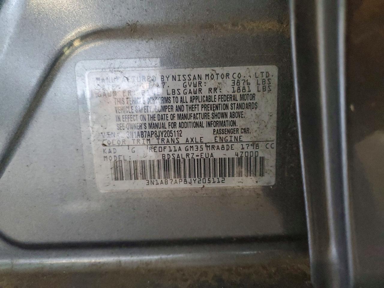 2018 NISSAN SENTRA S photo 12