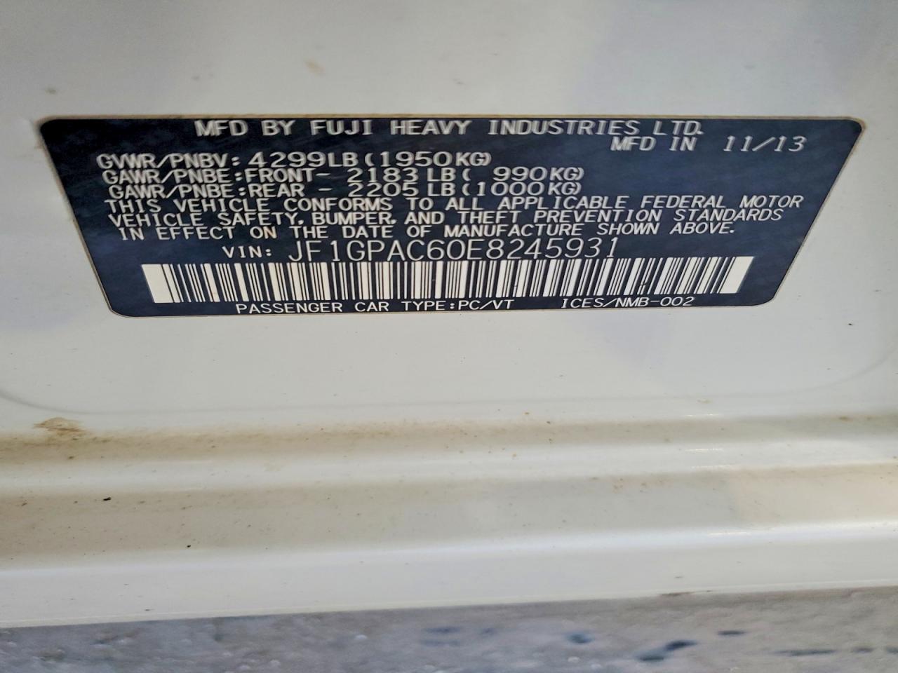 2014 SUBARU IMPREZA photo 34