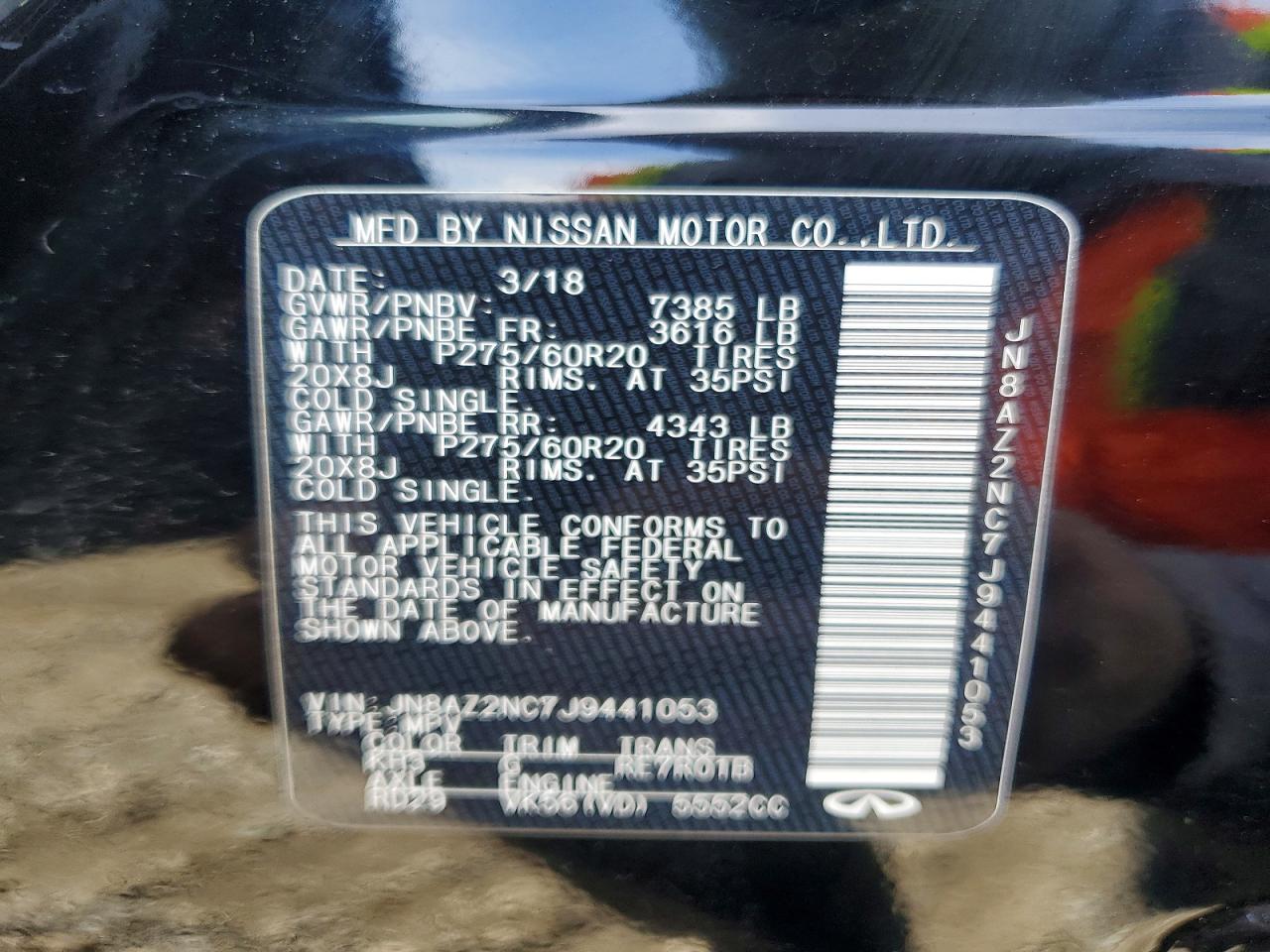 2018 INFINITI QX80 BASE photo 25