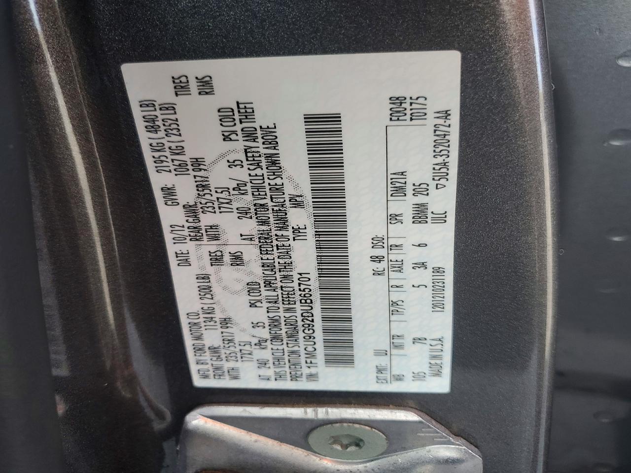 2013 FORD ESCAPE photo 34