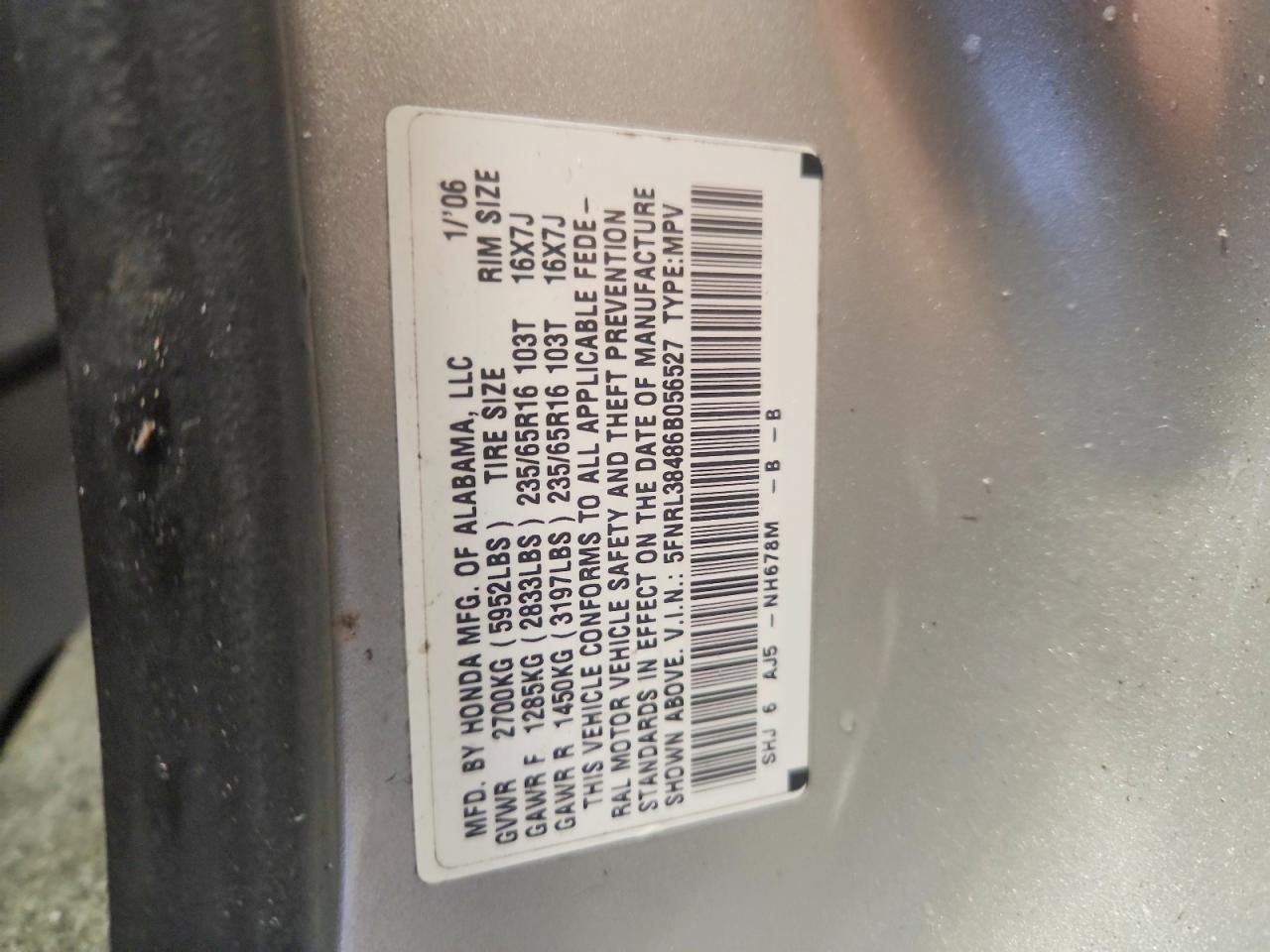 2006 HONDA ODYSSEY EX photo 13