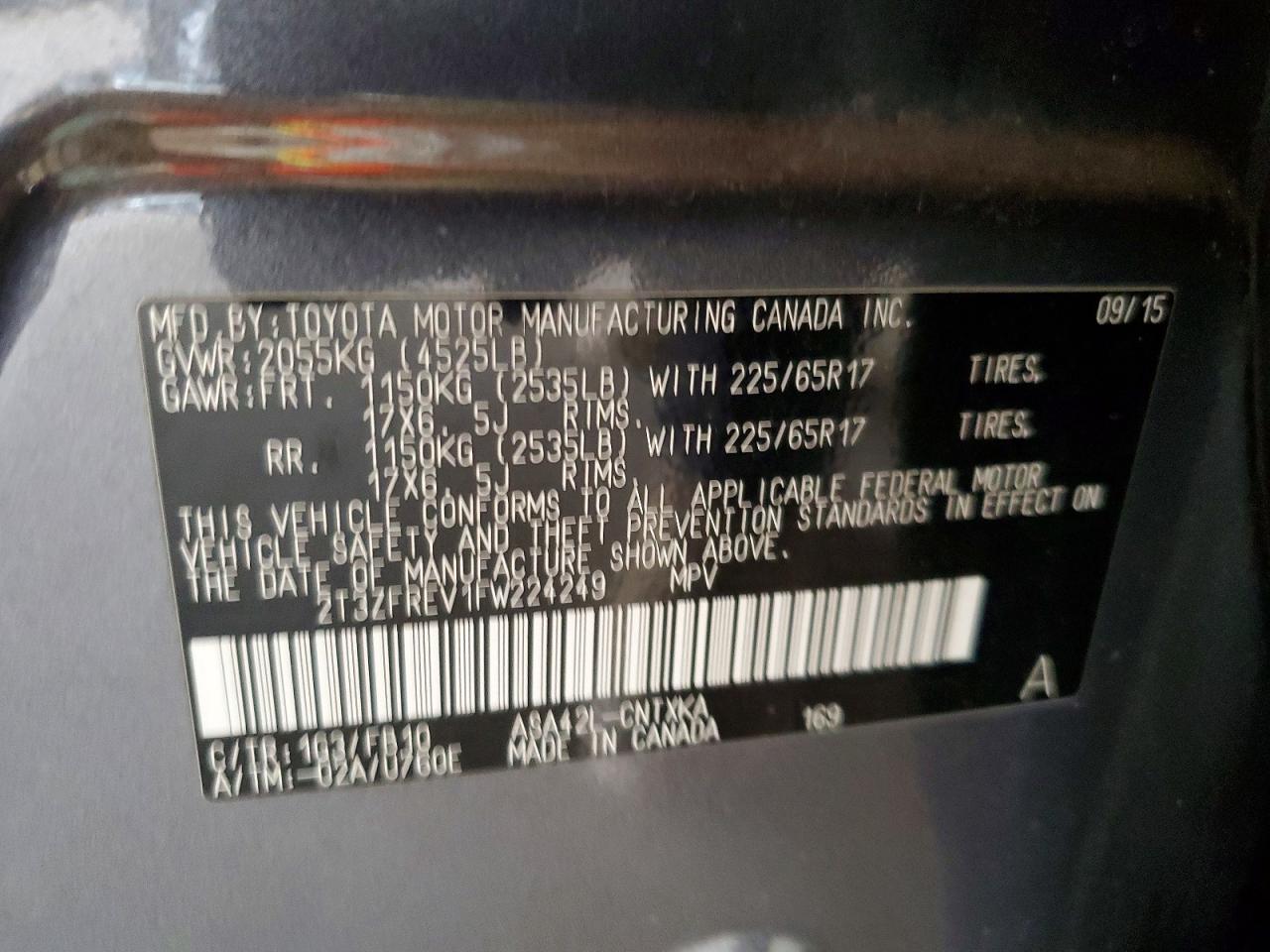 2015 TOYOTA RAV4 LE photo 25