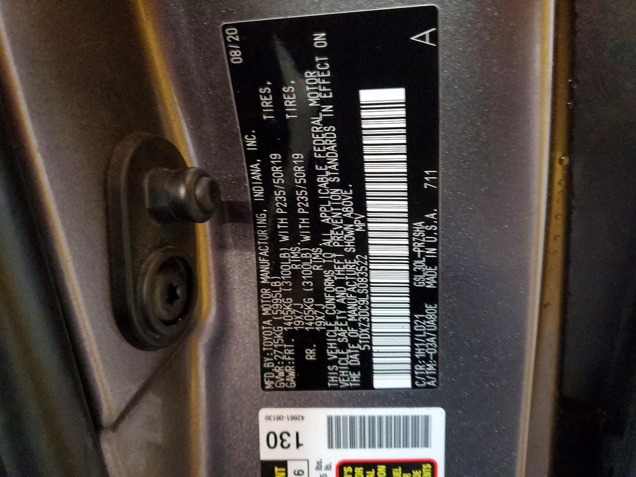 2020 TOYOTA SIENNA SE photo 14
