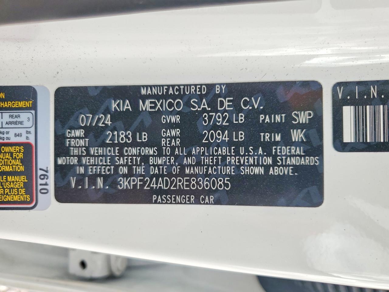 2024 KIA FORTE LXS photo 34