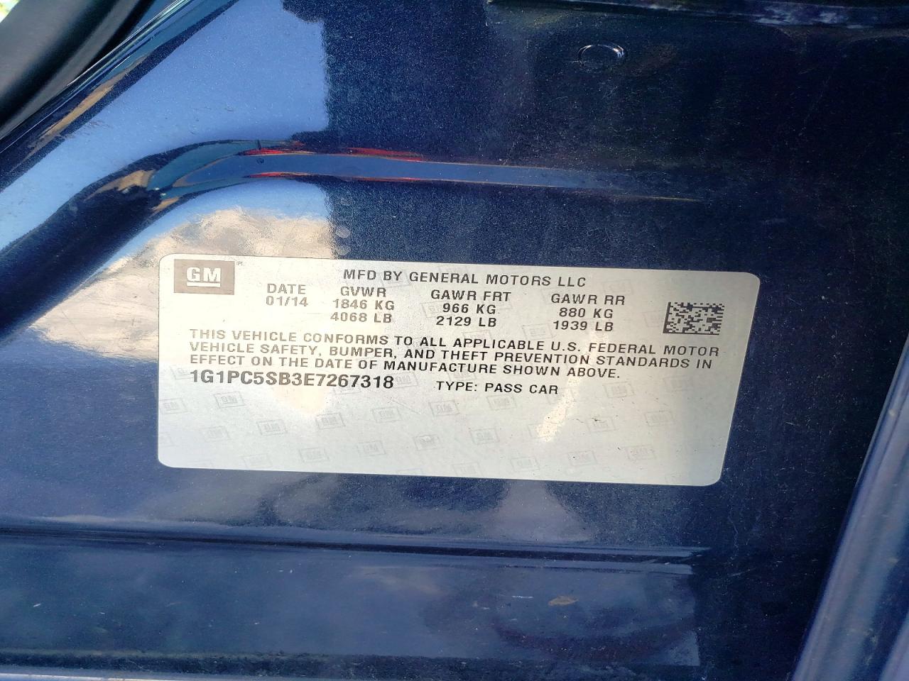 2014 CHEVROLET CRUZE LT photo 12